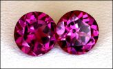 ROYAL RHODOLITE, MATCHED PAIR (ASIA) --  6 MM. ROUND DIAMOND CUT